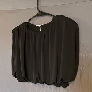 Zara fluid shoulder pad top
